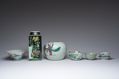 Collection vari&eacute;e en porcelaine de Chine famille rose, noire et monochrome, 19&egrave;me/20&egrave;me si&egrave;cle