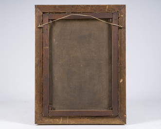 O. Van de Velde (19&egrave;me/20&egrave;me si&egrave;cle): Meilleurs amis, huile sur toile, dat&eacute; 1898