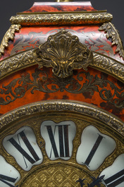 Cartel en marqueterie Boulle d'&eacute;caille et laiton aux montures en bronze dor&eacute;, France, 19&egrave;me si&egrave;cle