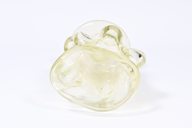 Ireneusz Kizinski (1937-2008): Vase de forme libre en verre de la s&eacute;rie 'Cups'