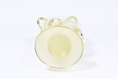 Ireneusz Kizinski (1937-2008): Vase de forme libre en verre de la s&eacute;rie 'Cups'