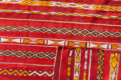 Deux tapis Kelim (Kilim) de type Zemmour, laine sur coton, Maroc, 20&egrave;me si&egrave;cle