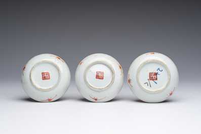 Collection vari&eacute;e en porcelaine de Chine famille rose et qianjiang cai, 19&egrave;me/20&egrave;me si&egrave;cle