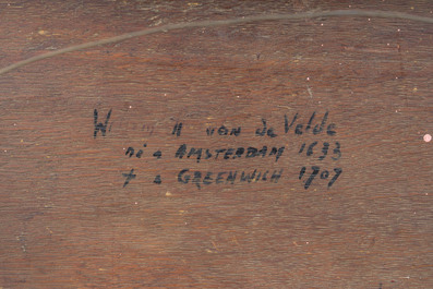 &Eacute;cole hollandaise, &agrave; la mani&egrave;re de Dirck Verhaert (1610-1680): Paysage avec une ruine de ch&acirc;teau, huile sur panneau, 18&egrave;me si&egrave;cle