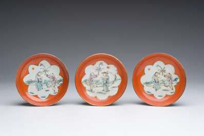 Collection vari&eacute;e en porcelaine de Chine famille rose et qianjiang cai, 19&egrave;me/20&egrave;me si&egrave;cle