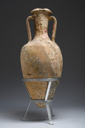 A large Roman terracotta oil amphora of the 'Dressel 3' type, 1st-3rd C.