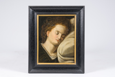 Flemish school, in the manner of Frans Floris (1517-1570): Portrait of a lady, oil on panel, 16th C.