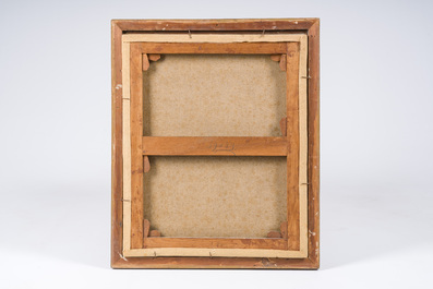 &Eacute;cole fran&ccedil;aise: Portrait du roi Louis XVIII, huile sur toile, 20&egrave;me si&egrave;cle