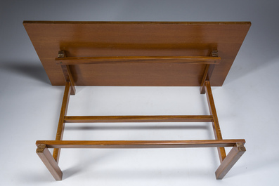 Cees Braakman (1917-1995): Teak wooden and white formica coffee table for Pastoe, third quarter 20th C.