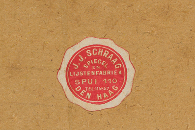 Anton Pieck (1895-1987): Vue d'un village en hiver, technique mixte sur papier, dat&eacute; 1939