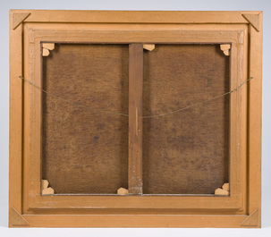 &Eacute;cole italianisante: Bergers et b&eacute;tail au repos pr&egrave;s des ruines d'une fontaine, huile sur toile, 18&egrave;me si&egrave;cle