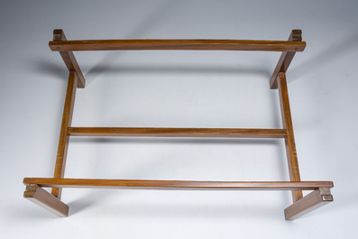 Cees Braakman (1917-1995): Teak wooden and white formica coffee table for Pastoe, third quarter 20th C.
