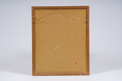 Anton Pieck (1895-1987): Vue d'un village en hiver, technique mixte sur papier, dat&eacute; 1939