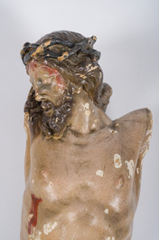 Christ en bois sculpt&eacute; et polychrom&eacute;, Flandres, 17&egrave;me si&egrave;cle