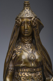 Marius Mars-Vallet (1869-1957): Grande pr&ecirc;tresse, peut-&ecirc;tre la proph&eacute;tesse la Pythie (Pythonisse), bronze &agrave; patine brune
