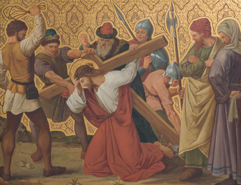 Ecole belge: Chemin de croix de douze tableaux, huile sur cuivre, ca. 1900