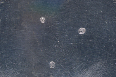 Bol Art Nouveau en argent &agrave; d&eacute;cor de nuages, poin&ccedil;on de ma&icirc;tre Carl M. Cohr (1860-1925), Copenhague, Danemark, dat&eacute; 1910