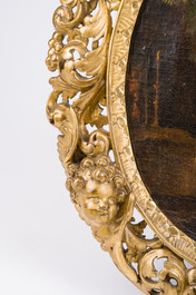 &Eacute;cole italienne, suiveur de Francesco Vanni (1563-1610): La vision de saint Fran&ccedil;ois d'Assise, huile sur toile, 18&egrave;me si&egrave;cle