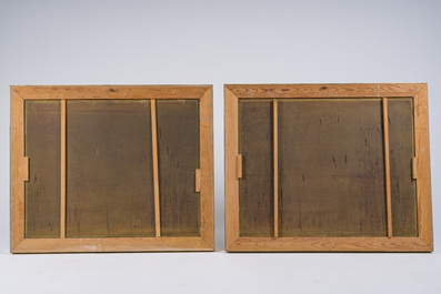 Ecole belge: Chemin de croix de douze tableaux, huile sur cuivre, ca. 1900