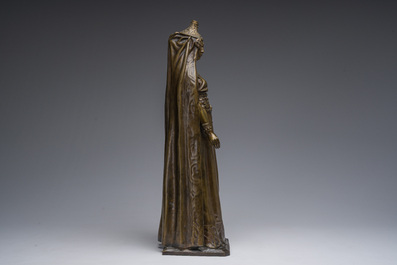 Marius Mars-Vallet (1869-1957): Grande pr&ecirc;tresse, peut-&ecirc;tre la proph&eacute;tesse la Pythie (Pythonisse), bronze &agrave; patine brune