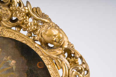 &Eacute;cole italienne, suiveur de Francesco Vanni (1563-1610): La vision de saint Fran&ccedil;ois d'Assise, huile sur toile, 18&egrave;me si&egrave;cle