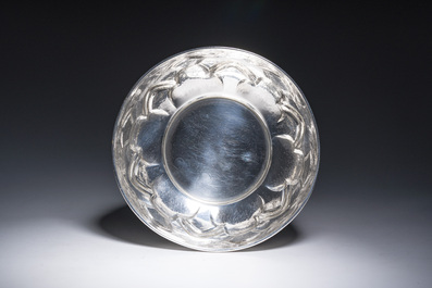 Bol Art Nouveau en argent &agrave; d&eacute;cor de nuages, poin&ccedil;on de ma&icirc;tre Carl M. Cohr (1860-1925), Copenhague, Danemark, dat&eacute; 1910