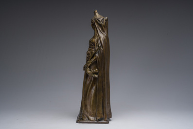 Marius Mars-Vallet (1869-1957): Grande pr&ecirc;tresse, peut-&ecirc;tre la proph&eacute;tesse la Pythie (Pythonisse), bronze &agrave; patine brune
