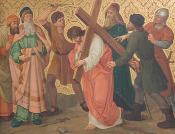 Ecole belge: Chemin de croix de douze tableaux, huile sur cuivre, ca. 1900