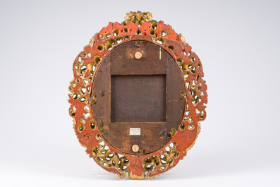 &Eacute;cole italienne, suiveur de Francesco Vanni (1563-1610): La vision de saint Fran&ccedil;ois d'Assise, huile sur toile, 18&egrave;me si&egrave;cle