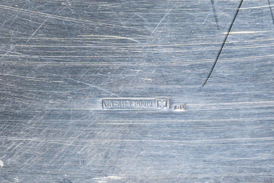 Service &agrave; caf&eacute; et &agrave; th&eacute; de cinq pi&egrave;ces en m&eacute;tal argent&eacute;, Wiskemann, Belgium, 20&egrave;me si&egrave;cle