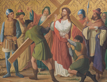 Ecole belge: Chemin de croix de douze tableaux, huile sur cuivre, ca. 1900