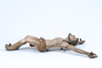 Corpus Christi en bois sculpt&eacute; et polychrom&eacute;, Europe du Sud, 18&egrave;me si&egrave;cle