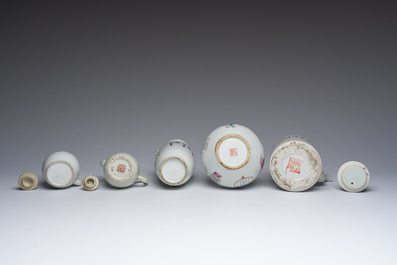 Collection vari&eacute;e en porcelaine de Chine famille rose, qianjiang cai et de style Imari, 18&egrave;me si&egrave;cle et post&eacute;rieur