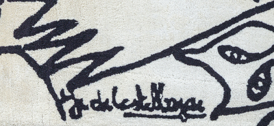 Jean Charles de Castelbajac (1949) pour Tai Ping carpets: 'Visages', tapis en laine noir et blanc