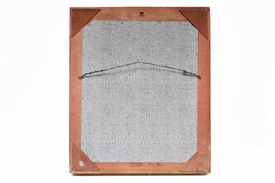 Sign&eacute; illisiblement: Int&eacute;rieur d'un monast&egrave;re, aquarelle sur papier, 19&egrave;me si&egrave;cle