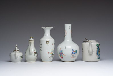 Collection vari&eacute;e en porcelaine de Chine famille rose, qianjiang cai et de style Imari, 18&egrave;me si&egrave;cle et post&eacute;rieur