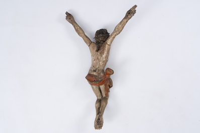 Corpus Christi en bois sculpt&eacute; et polychrom&eacute;, Europe du Sud, 18&egrave;me si&egrave;cle