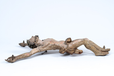 Corpus Christi en bois sculpt&eacute; et polychrom&eacute;, Europe du Sud, 18&egrave;me si&egrave;cle