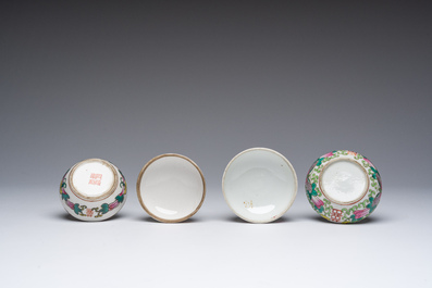 Collection vari&eacute;e en porcelaine de Chine famille rose, qianjiang cai et de style Imari, 18&egrave;me si&egrave;cle et post&eacute;rieur