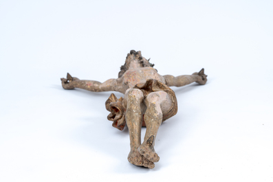 Corpus Christi en bois sculpt&eacute; et polychrom&eacute;, Europe du Sud, 18&egrave;me si&egrave;cle