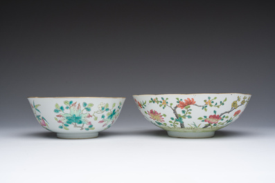 Deux bols en porcelaine de Chine famille rose, marque et &eacute;poque de Tongzhi