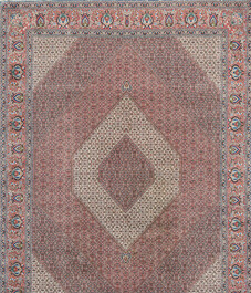 Tapis oriental de type Bidjar &agrave; d&eacute;cor floral, laine sur coton, 20&egrave;me si&egrave;cle