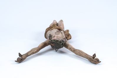 Corpus Christi en bois sculpt&eacute; et polychrom&eacute;, Europe du Sud, 18&egrave;me si&egrave;cle