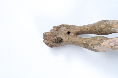 Corpus Christi en bois sculpt&eacute; et polychrom&eacute;, Europe du Sud, 18&egrave;me si&egrave;cle