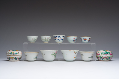 Collection vari&eacute;e en porcelaine de Chine famille rose, qianjiang cai et de style Imari, 18&egrave;me si&egrave;cle et post&eacute;rieur