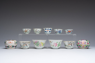 Collection vari&eacute;e en porcelaine de Chine famille rose, qianjiang cai et de style Imari, 18&egrave;me si&egrave;cle et post&eacute;rieur