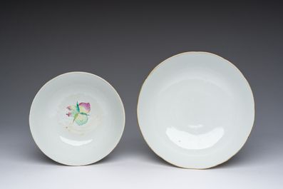 Deux bols en porcelaine de Chine famille rose, marque et &eacute;poque de Tongzhi