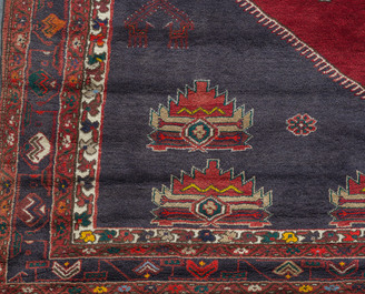 Tapis oriental de type Kelardasht &agrave; d&eacute;cor floral g&eacute;om&eacute;trique, laine sur coton, troisi&egrave;me quart du XXe si&egrave;cle