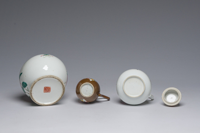 Collection vari&eacute;e en porcelaine de Chine, Kangxi et post&eacute;rieur