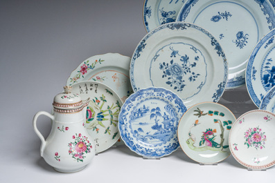 Collection vari&eacute;e en porcelaine de Chine, Kangxi et post&eacute;rieur